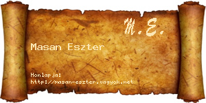 Masan Eszter névjegykártya